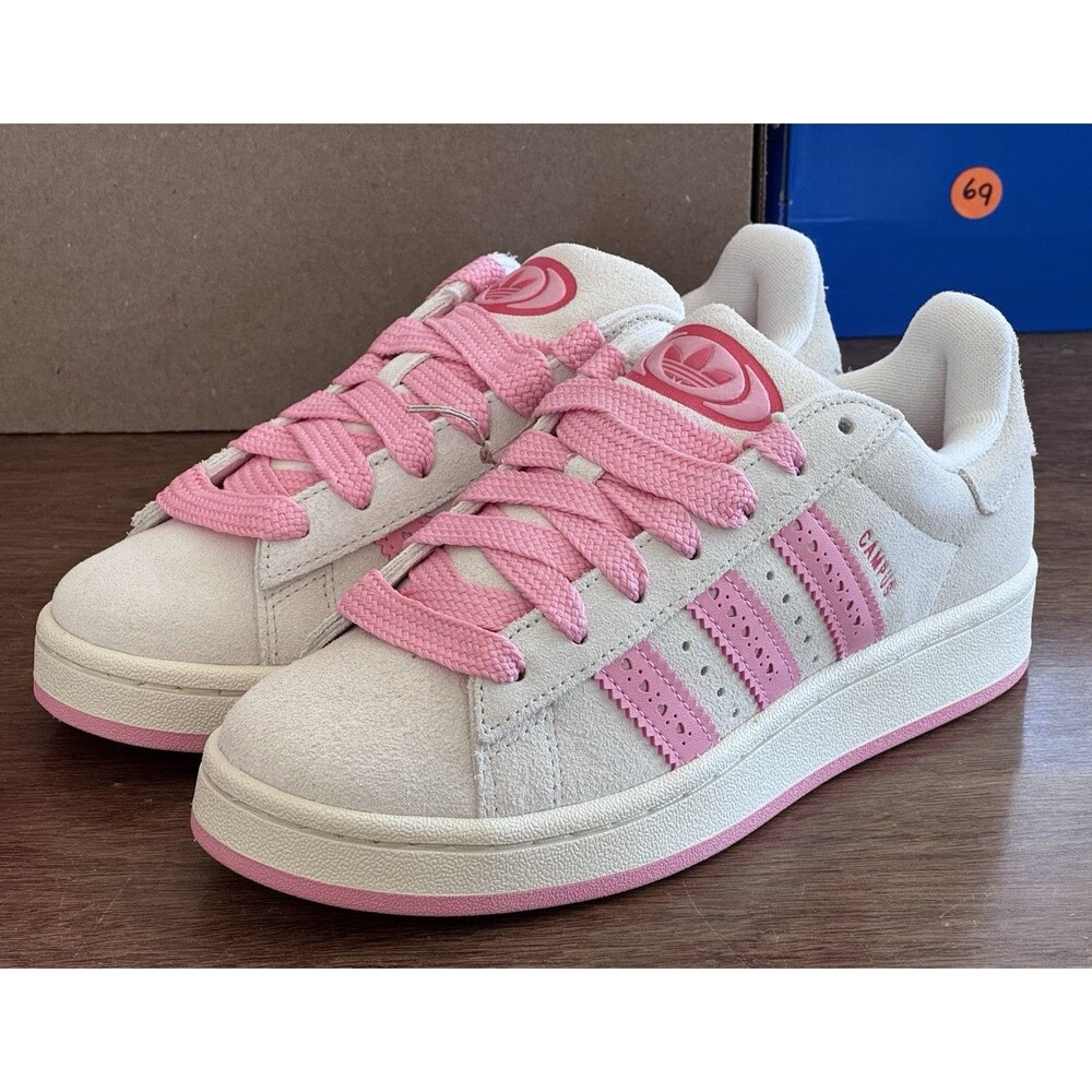 Youth Size 6 adidas Campus 00s J Women’s Size 7-7.5 White/Pink/ Red JS3522 NIB